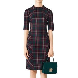 New Trina Turk Plaid Aperitif Dress Size 6